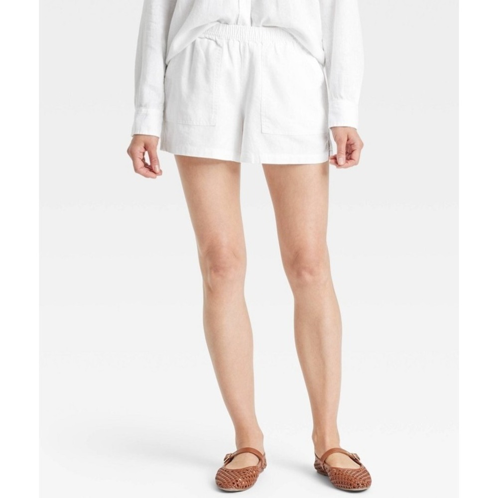 NEW Universal Thread Mid-Rise Linen Pull-On Shorts Size XXL